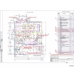 DWG - Архитектурные решения - административно-бытовой корпус колбасного цеха мощностью 40 тонн в сутки
